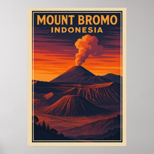 Mount Bromo Indonesië V06 Poster (Voorkant)