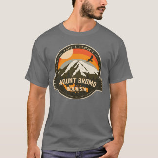Mount Bromo Indonesië Vulkaan Wandel Camping Retro T-shirt