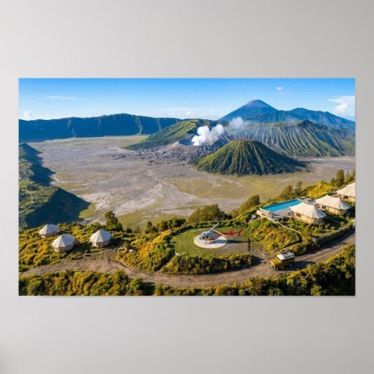 Mount Bromo Luchtvulkaan Luxe Wandkunst Poster (Voorkant)