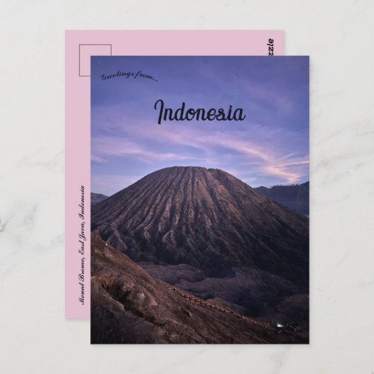 Mount Bromo Oost-Java Indonesië Briefkaart (Voorkant / Achterkant)