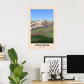 Mount Bross Colorado USA Reisposter Poster (Thuiskantoor)