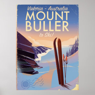 Mount Buller Australia  Ski poster