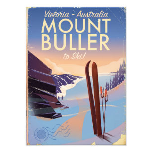Mount Buller Australia  Ski poster