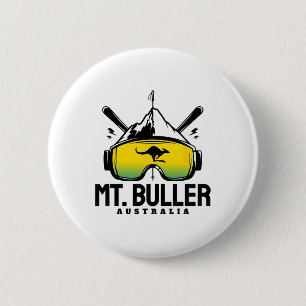 Mount Buller Australië Ski Retro Skien Ronde Button 5,7 Cm