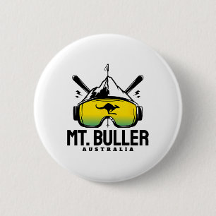 Mount Buller Australië Ski Retro Skiën Ronde Button 5,7 Cm