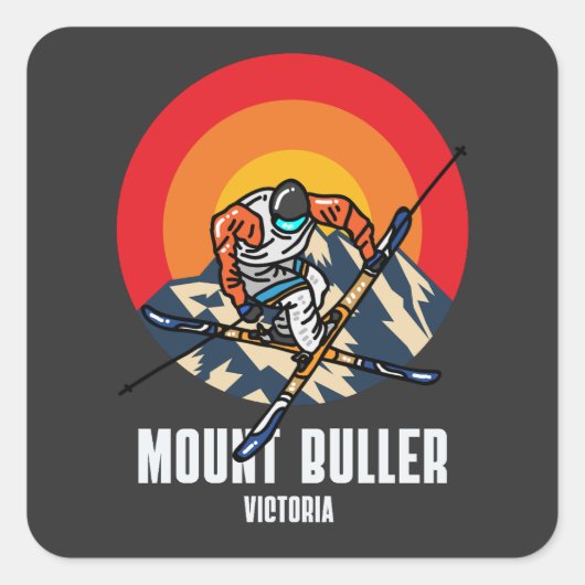 Mount Buller Victoria Vierkante Sticker (Voorkant)