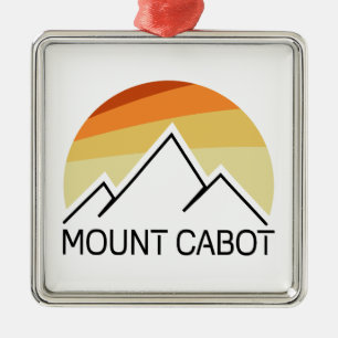 Mount Cabot New Hampshire Retro Metalen Ornament