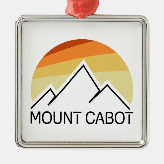 Mount Cabot New Hampshire Retro Metalen Ornament (Voorkant)