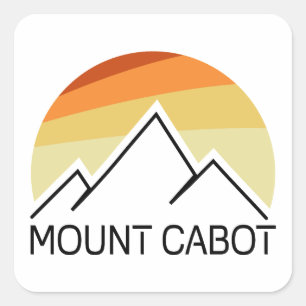 Mount Cabot New Hampshire Retro Vierkante Sticker