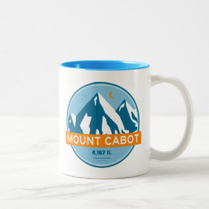 Mount Cabot New Hampshire Stars Moon Tweekleurige Koffiemok