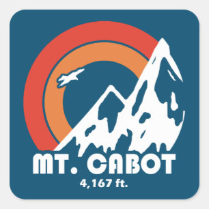 Mount Cabot New Hampshire Sun Eagle Vierkante Sticker