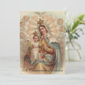 Mount Carmel Eerste Heilige Communie Uitnodiging (Staand voorkant)