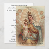 Mount Carmel Eerste Heilige Communie Uitnodiging (Voorkant / Achterkant)