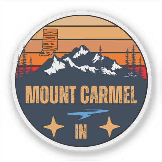Mount Carmel, Indiana Sticker (Voorkant)