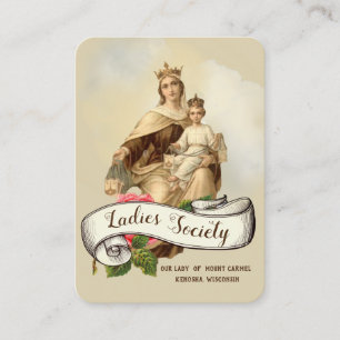 Mount Carmel Religieuze Katholieke Prayer Heilige  Visitekaartje