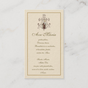 Mount Carmel Virgin Mary Hail Mary Latijn Ave Mari Informatiekaartje