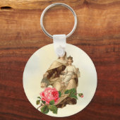 Mount Carmel Virgin Mary Jesus Brown Scapular Keyb Sleutelhanger (Voorkant)
