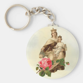 Mount Carmel Virgin Mary Jesus Brown Scapular Keyb Sleutelhanger