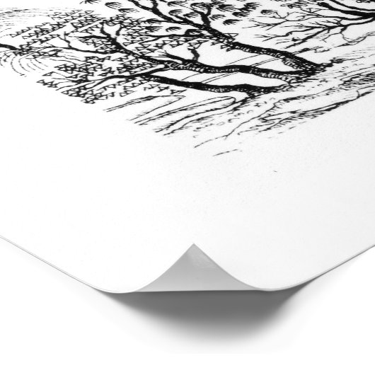 Mount Chang en Lake Chou uit 'Jardins Anglo-Chi Poster (Hoek)