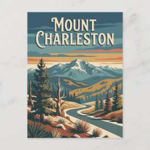 Mount Charleston Nevada Berg Vintage Poster Briefkaart