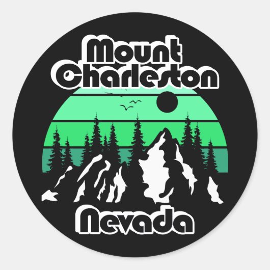 Mount Charleston Nevada Ronde Sticker (Voorkant)