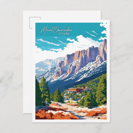 Mount Charleston Nevada Verenigde Staten  illustra Briefkaart (Voorkant / Achterkant)