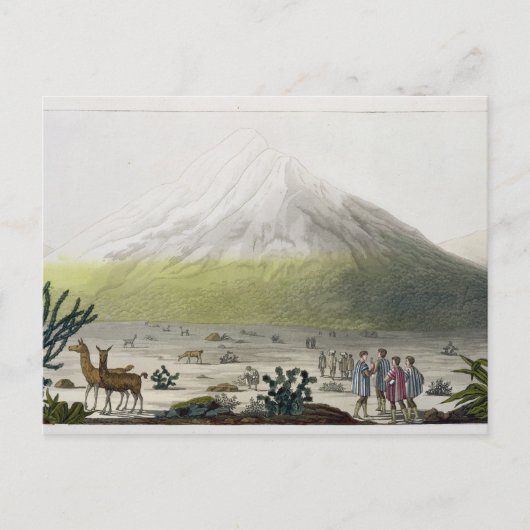 Mount Chimborazo, Ecuador, uit Le Costume Ancien Briefkaart (Voorkant)