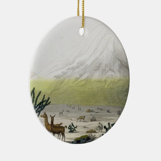 Mount Chimborazo, Ecuador, uit Le Costume Ancien Keramisch Ornament (Rechts)