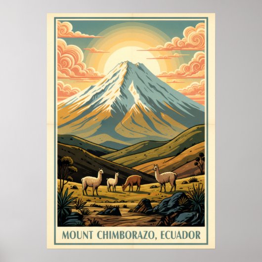 Mount Chimborazo Ecuador V01 Poster (Voorkant)