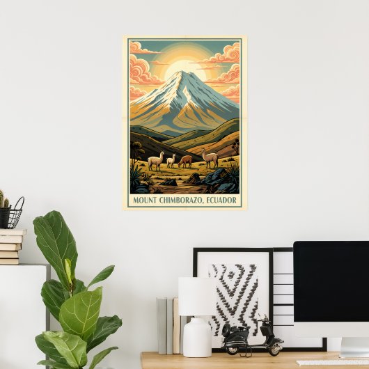 Mount Chimborazo Ecuador V01 Poster (Thuiskantoor)