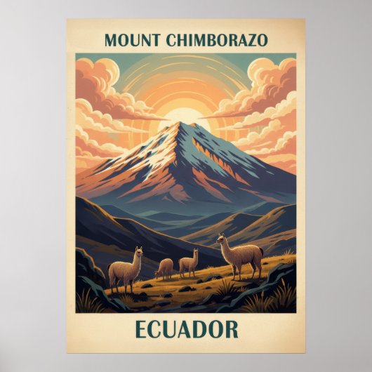 Mount Chimborazo Ecuador V02 Poster (Voorkant)
