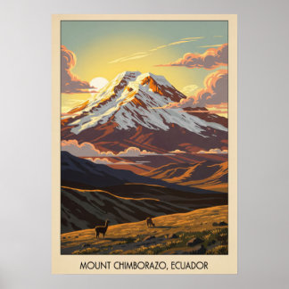 Mount Chimborazo Ecuador V04 Poster