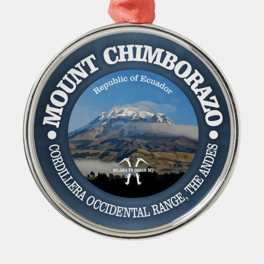 Mount Chimborazo Metalen Ornament (Voorkant)