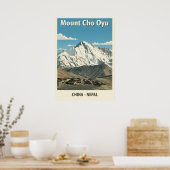 Mount Cho Oyu Nepal-China V03 Poster (Keuken)