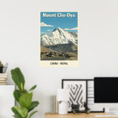 Mount Cho Oyu Nepal-China V03 Poster (Thuiskantoor)