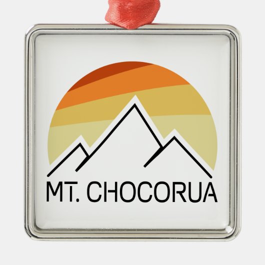 Mount Chocorua New Hampshire Retro Metalen Ornament (Voorkant)