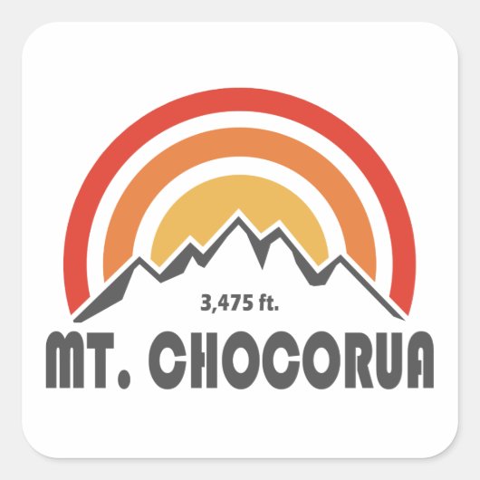 Mount Chocorua New Hampshire Vierkante Sticker (Voorkant)