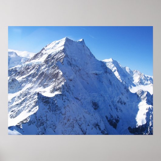 Mount Cook (Aoraki) Peak, Nieuw-Zeeland Poster (Voorkant)
