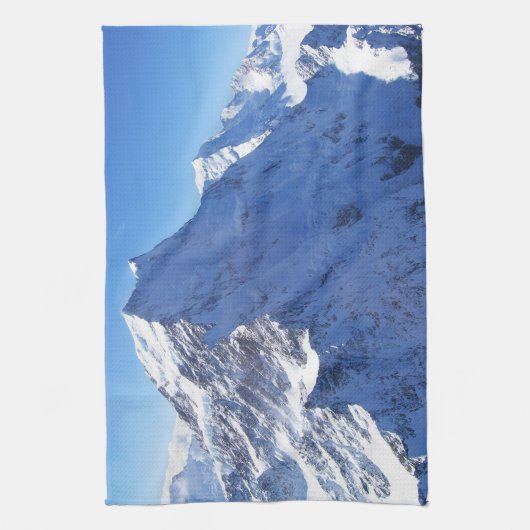 Mount Cook (Aoraki) Peak, Nieuw-Zeeland Theedoek (Verticaal)