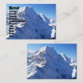 Mount Cook (Aoraki) Peak, Nieuw-Zeeland Visitekaartje (Voorkant / Achterkant)