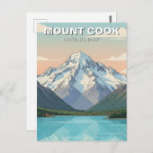 Mount Cook National Park New Zealand Postcard Briefkaart (Voorkant / Achterkant)