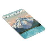 Mount Cook National Park New Zealand Postcard Magneet (Rechterzijde)