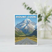 Mount Cook National Park, Nieuw-Zeeland Reizen Briefkaart (Staand voorkant)