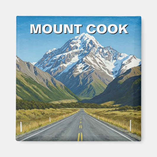 Mount Cook National Park, Nieuw-Zeeland Reizen Magneet (Voorkant)