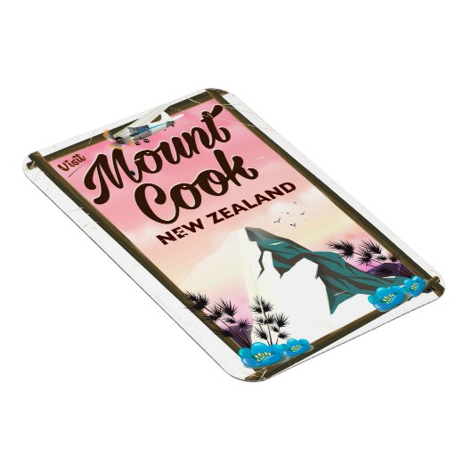 Mount Cook New Zealand-reisposter Magneet (Rechterzijde)