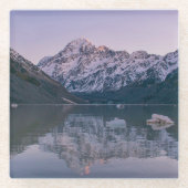 Mount Cook, Nieuw-Zeeland Glas Onderzetter (Voorkant)