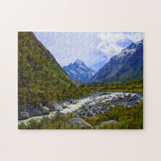 Mount Cook Nieuw-Zeeland. Legpuzzel (Horizontaal)