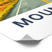 Mount Cook Nieuw-Zeeland Reisprint Poster (Hoek)