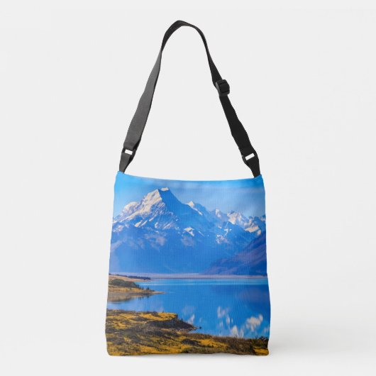 Mount Cook Overlook Lake Pukaki, NZ Crossbody Tas (Achterkant)