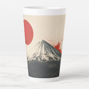 Mount Damavand Minimalistische Wandkunst – Rode Zo Latte Mok